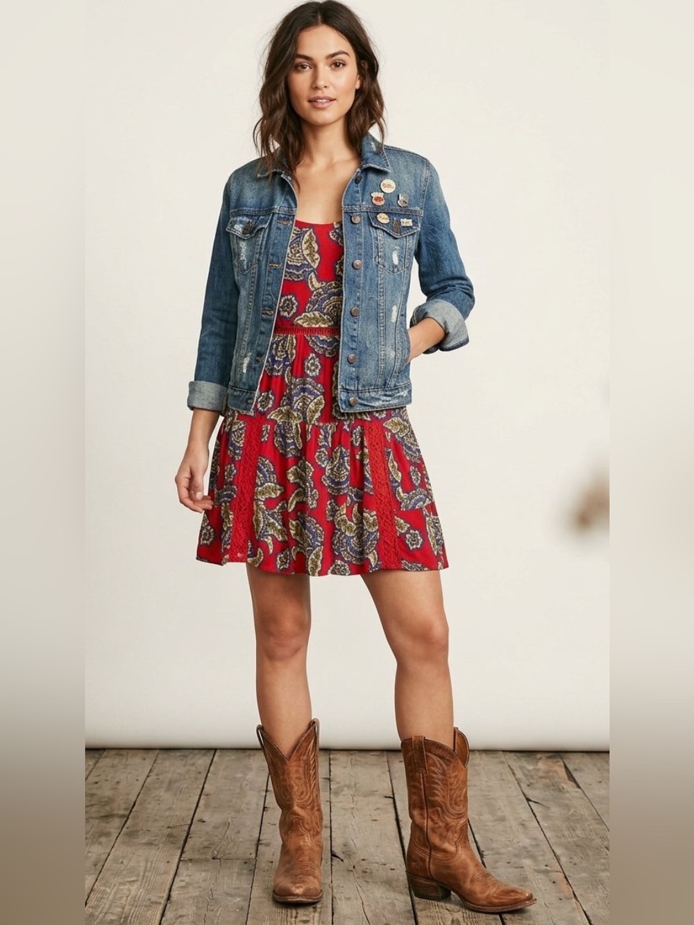 Maurices Floral Skater Dress New With Tags Size 2XL Sleeveless Cross Cross Back
